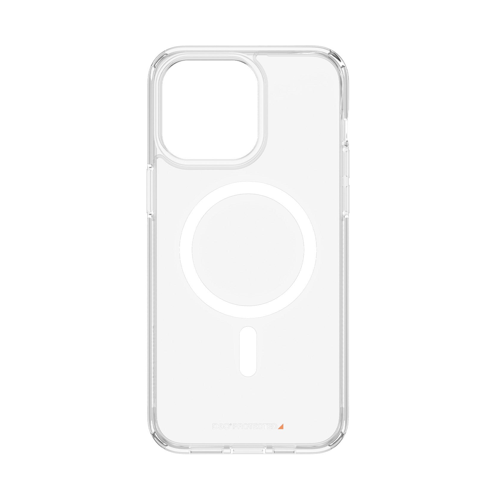 PanzerGlass® HardCase Transparent m. Weiss MagSafe & D3O® iPhone 15 Pro Max